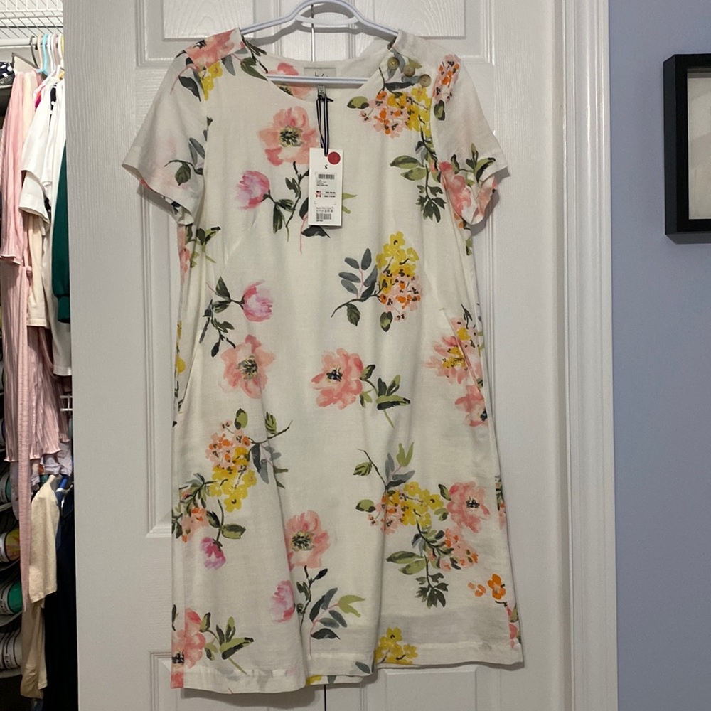 New with tags cotton/ linen blend dress